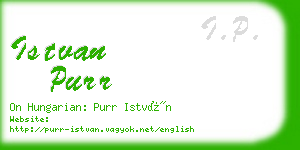 istvan purr business card